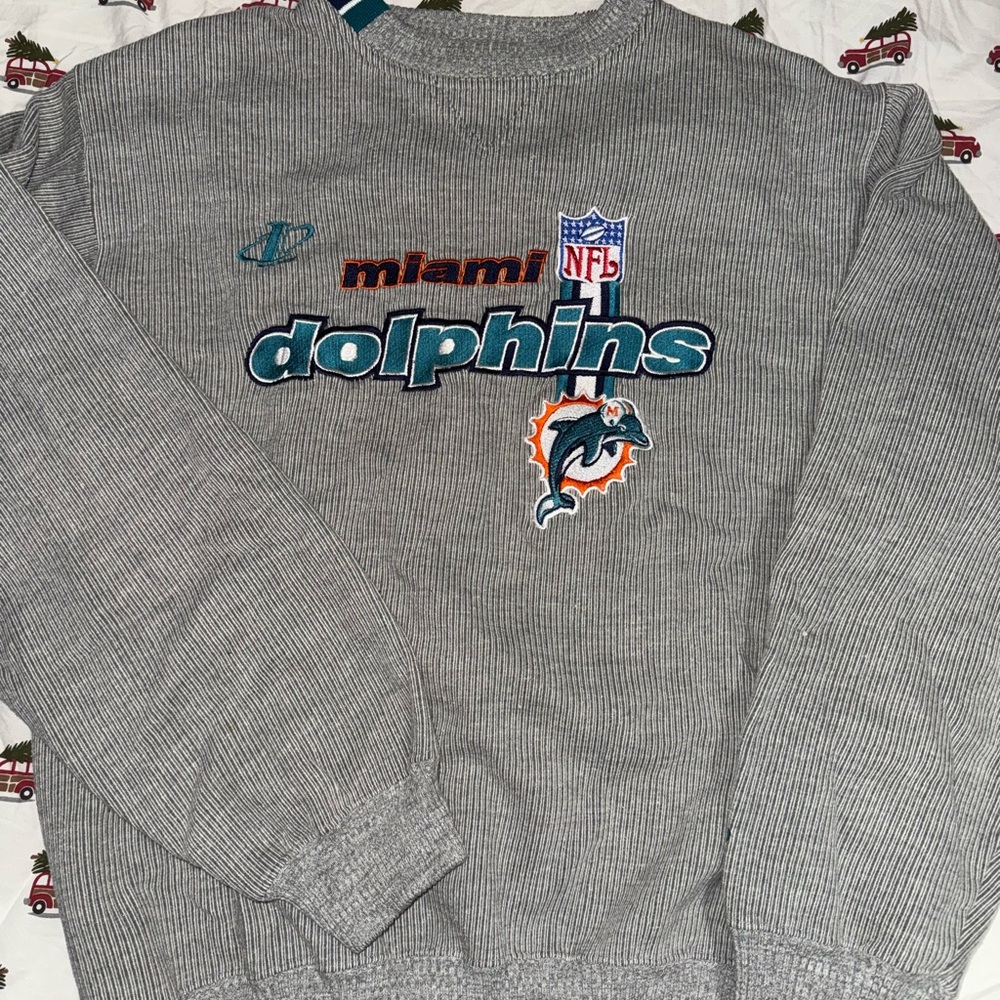 VINTAGE Miami Dolphins Grey Sweater